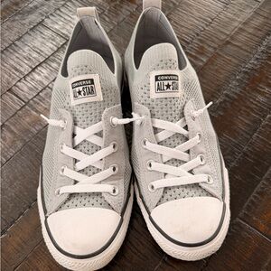 Converse Light Gray Mesh Sneakers